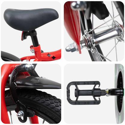 vidaXL Kids Bike 16 Inches for 4-6 Years Old Red