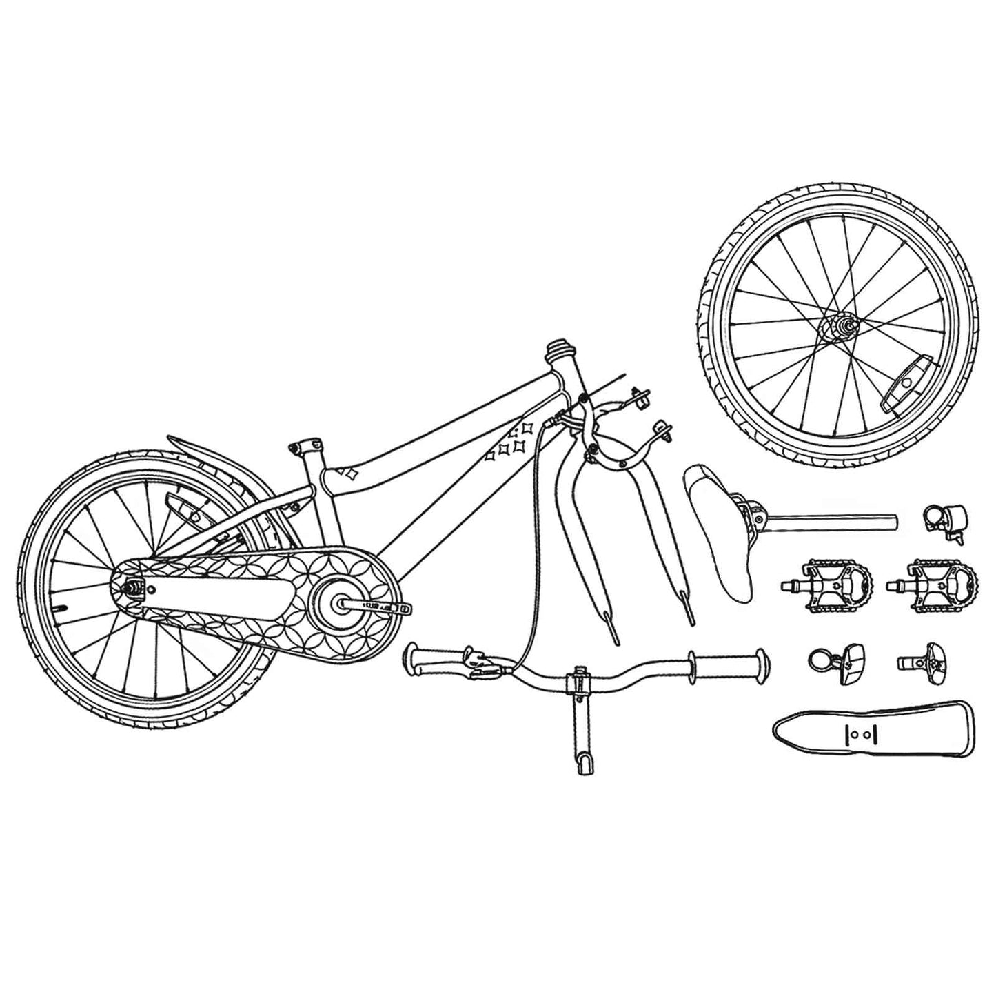 vidaXL Kids Bike 18 Inches for 5-7 Years Old Red