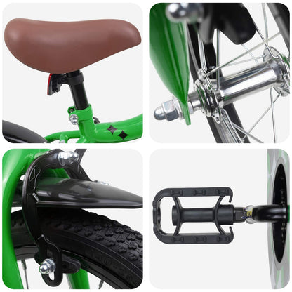 vidaXL Kids Bike 12 Inches for 2-4 Years Old Green