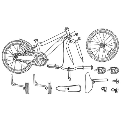 vidaXL Kids Bike 12 Inches for 2-4 Years Old Green