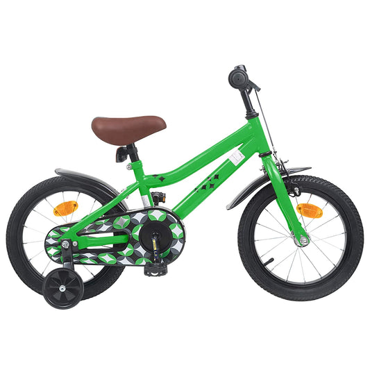 vidaXL Kids Bike 16 Inches for 4-6 Years Old Green