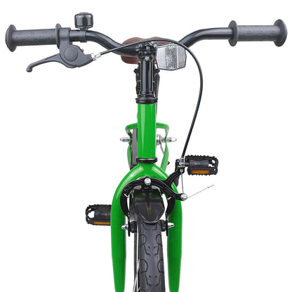 vidaXL Kids Bike 18 Inches for 5-7 Years Old Green