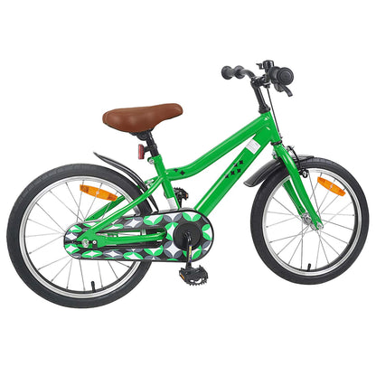 vidaXL Kids Bike 18 Inches for 5-7 Years Old Green