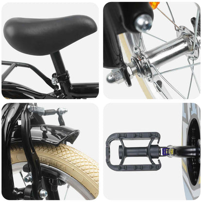 vidaXL Kids Bike 12 Inches for 2-4 Years Old Black