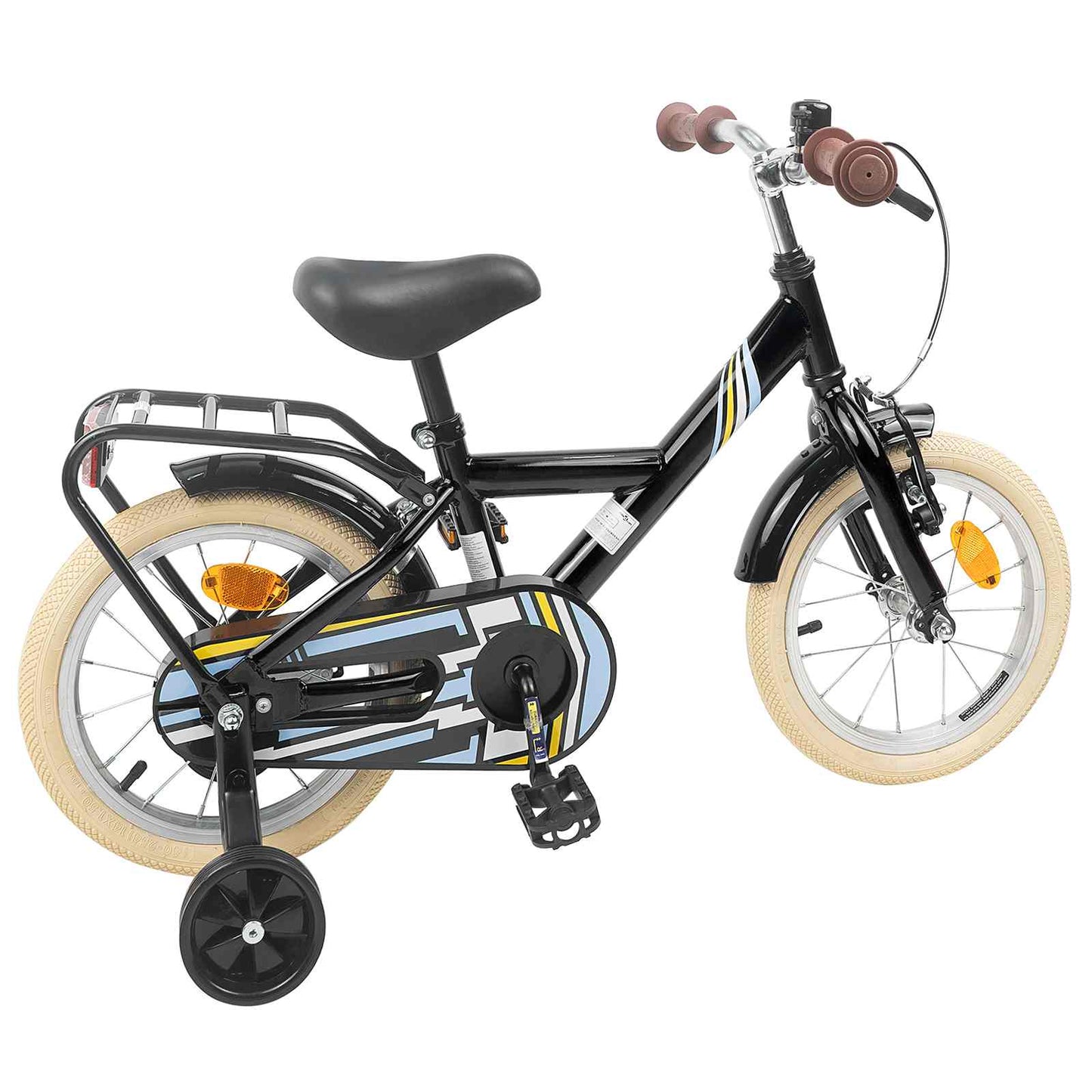 vidaXL Kids Bike 12 Inches for 2-4 Years Old Black