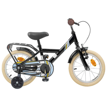 vidaXL Kids Bike 14 Inches for 3-5 Years Old Black