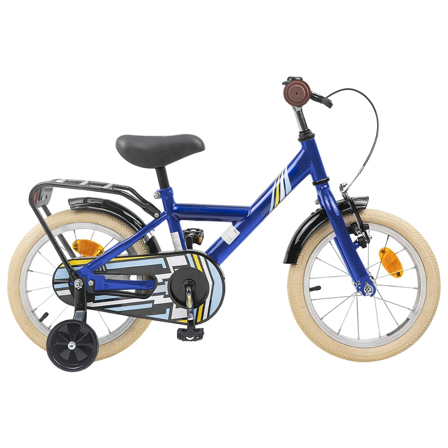 vidaXL Kids Bike 14 Inches for 3-5 Years Old Dark Blue