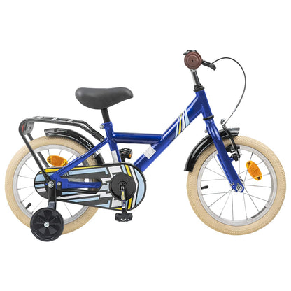 vidaXL Kids Bike 14 Inches for 3-5 Years Old Dark Blue