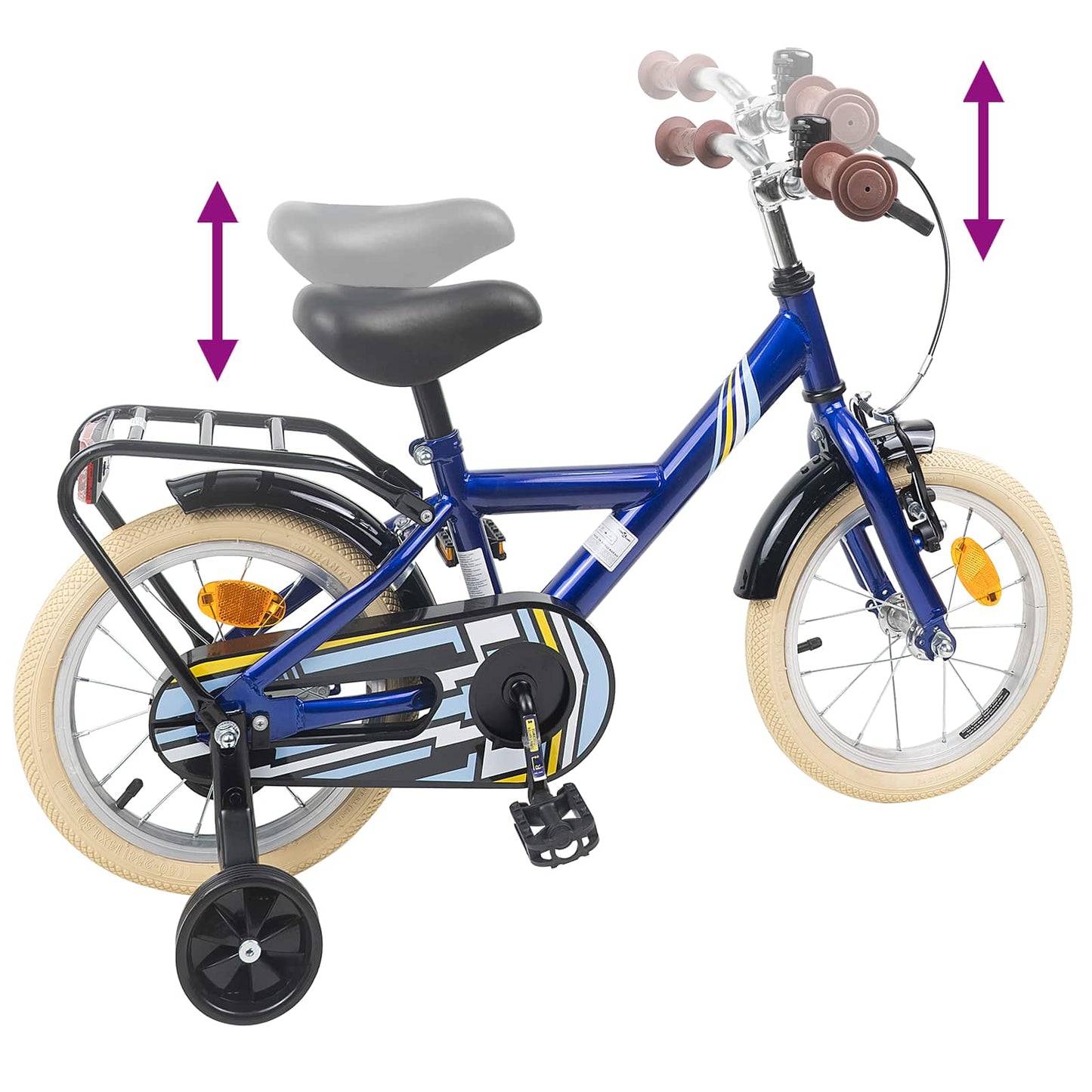 vidaXL Kids Bike 16 Inches for 4-6 Years Old Dark Blue