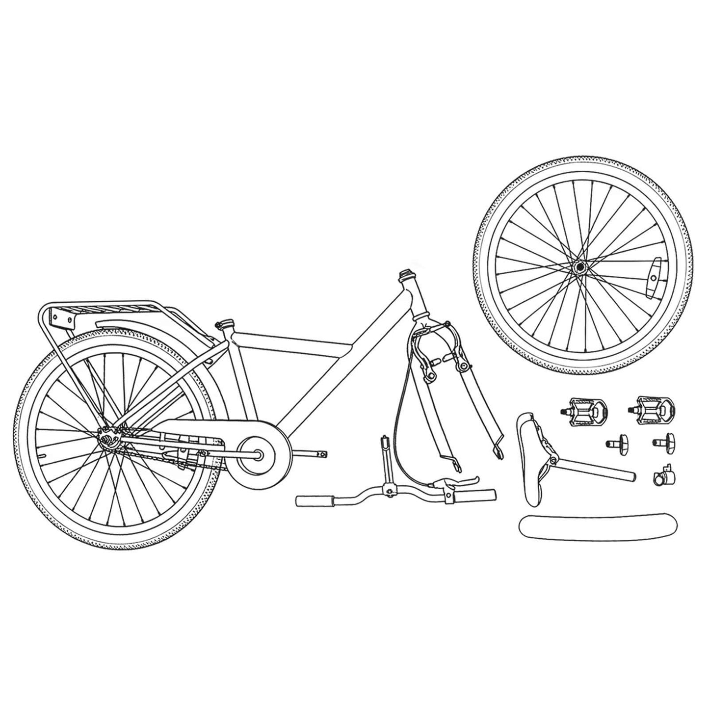 vidaXL Kids Bike 18 Inches for 5-7 Years Old Dark Blue