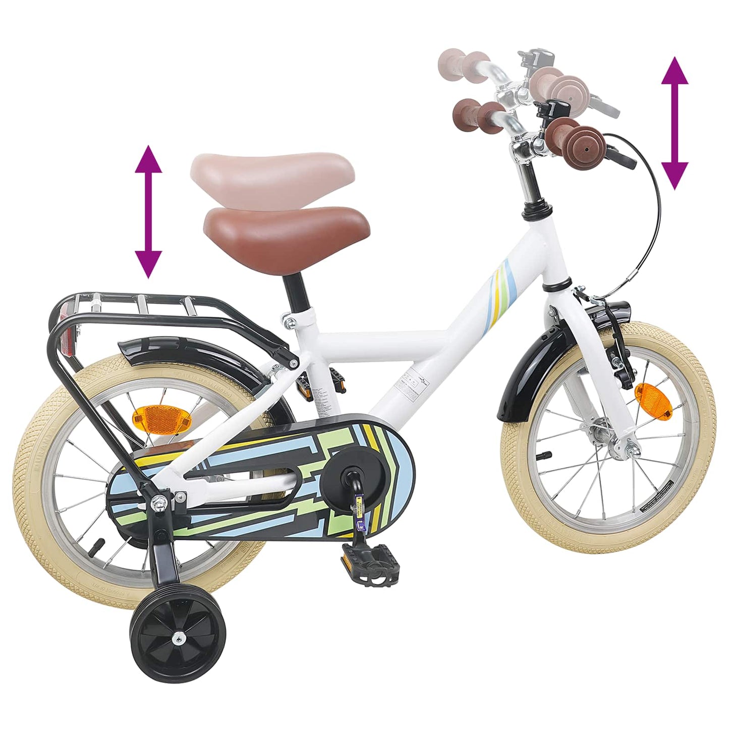vidaXL Kids Bike 12 Inches for 2-4 Years Old White