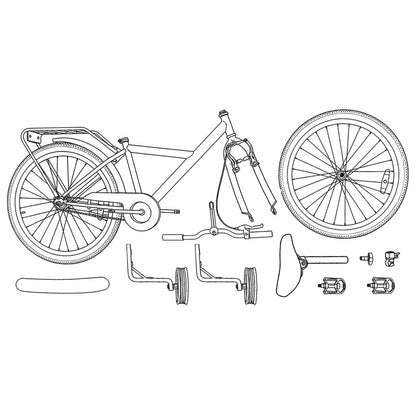 vidaXL Kids Bike 12 Inches for 2-4 Years Old White