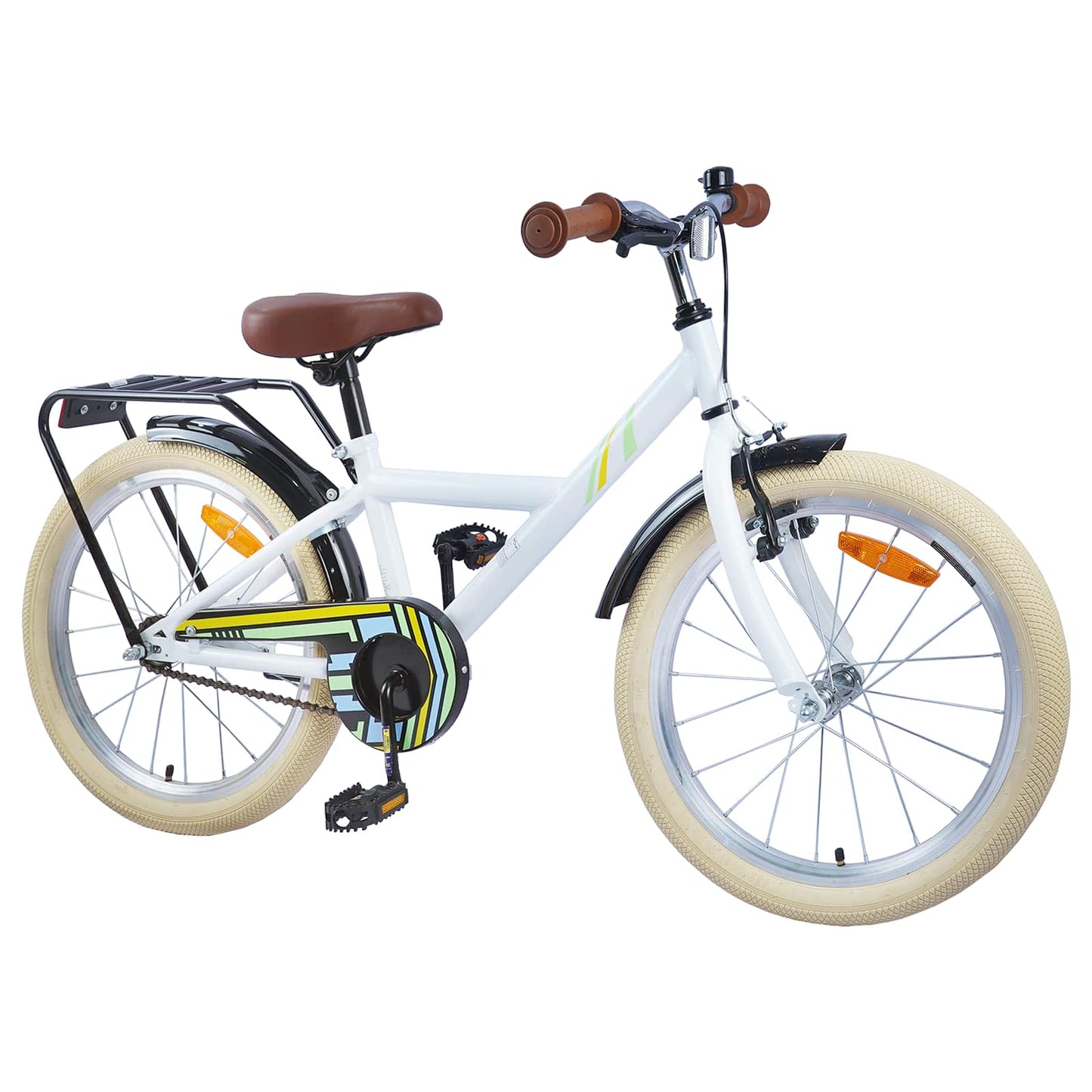 vidaXL Kids Bike 18 Inches for 5-7 Years Old White