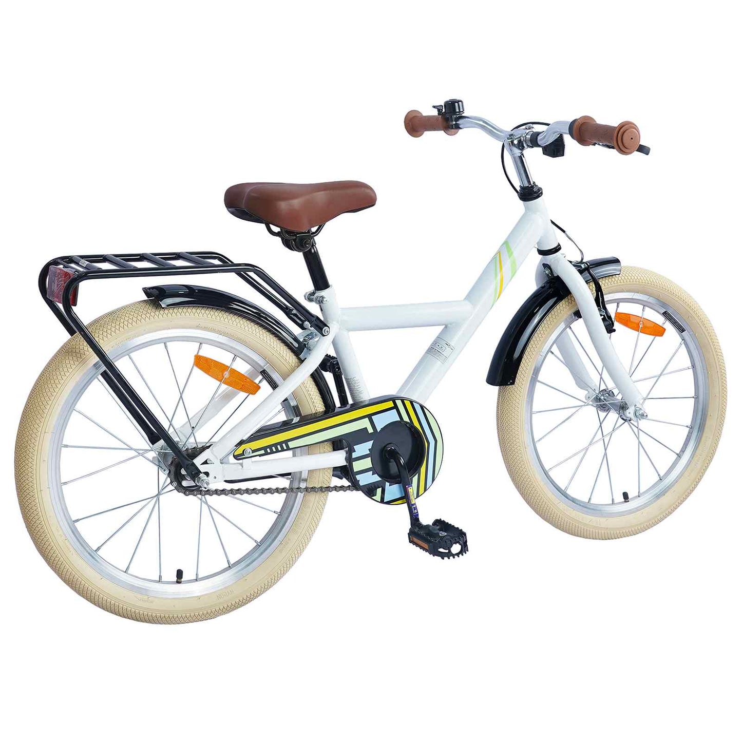 vidaXL Kids Bike 18 Inches for 5-7 Years Old White