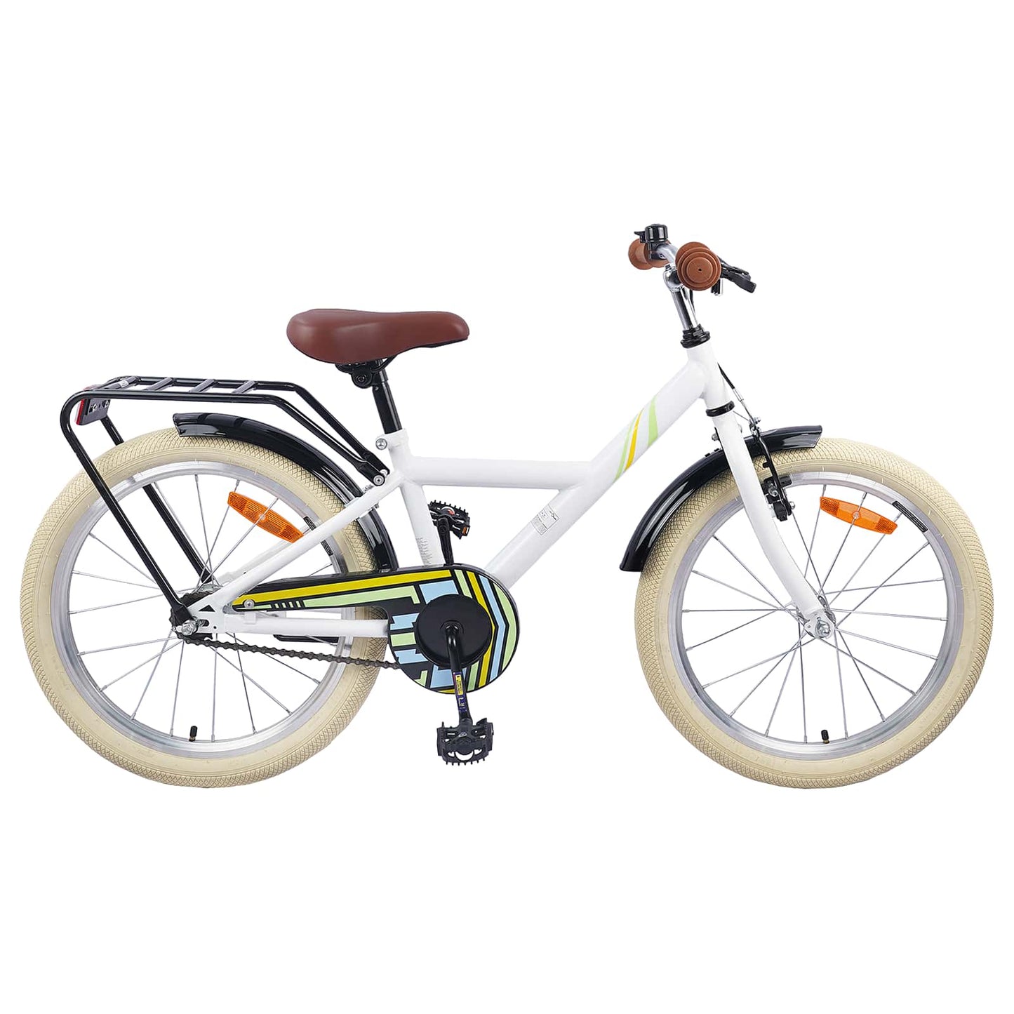 vidaXL Kids Bike 18 Inches for 5-7 Years Old White