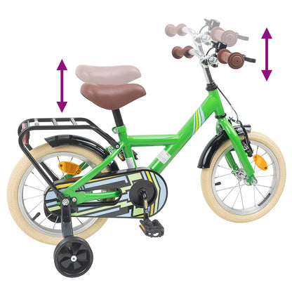 vidaXL Kids Bike 16 Inches for 4-6 Years Old Green