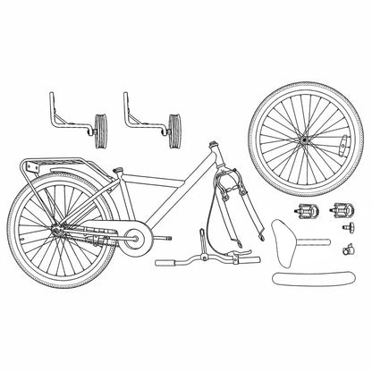 vidaXL Kids Bike 16 Inches for 4-6 Years Old Green