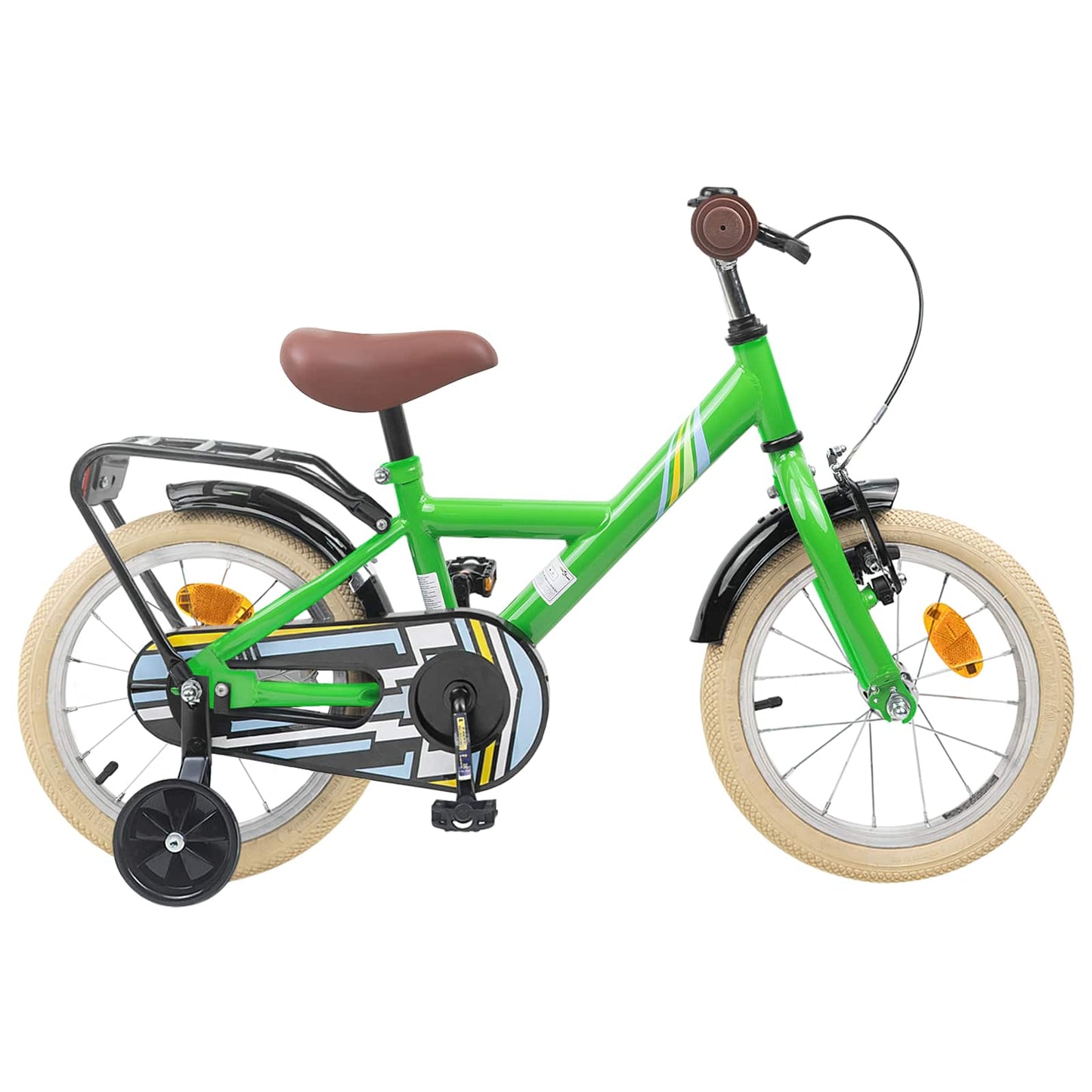 vidaXL Kids Bike 16 Inches for 4-6 Years Old Green
