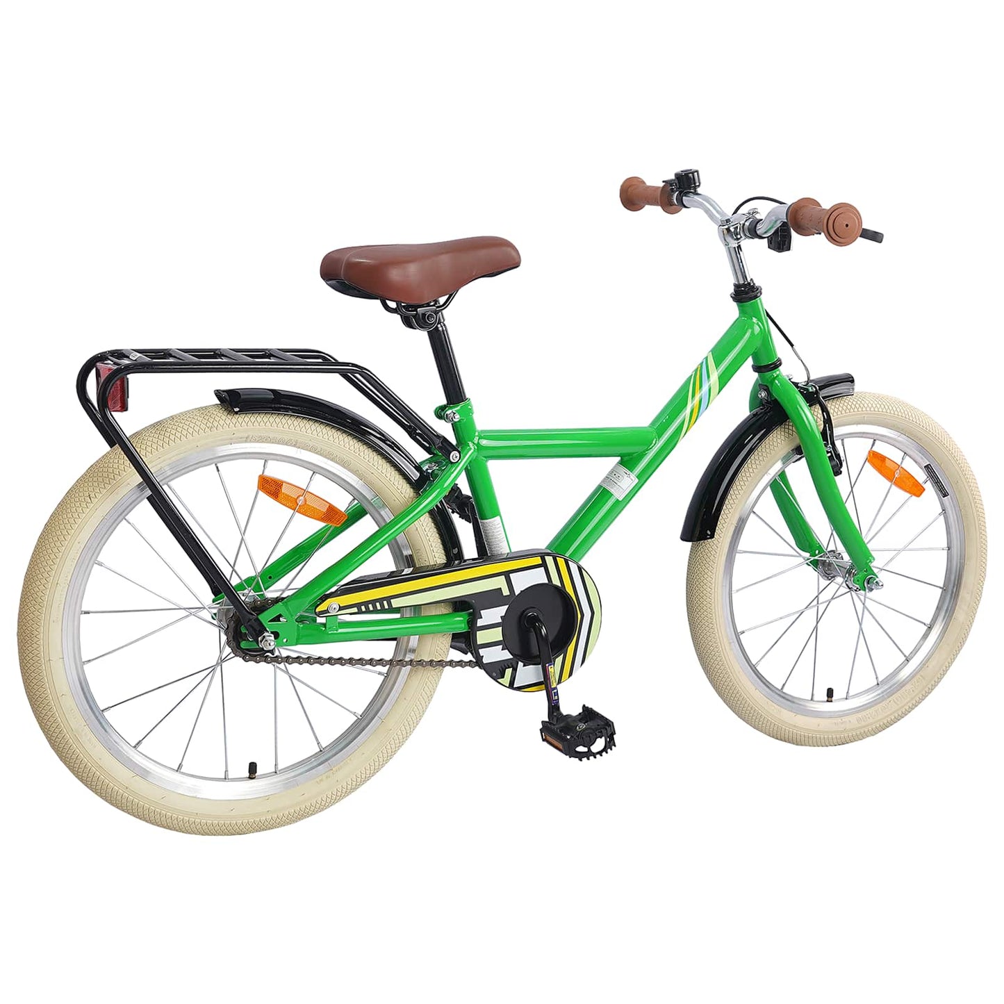 vidaXL Kids Bike 18 Inches for 5-7 Years Old Green