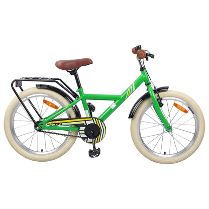 vidaXL Kids Bike 18 Inches for 5-7 Years Old Green