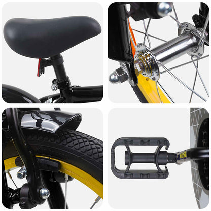 vidaXL Kids Bike 12 Inches for 2-4 Years Old Black
