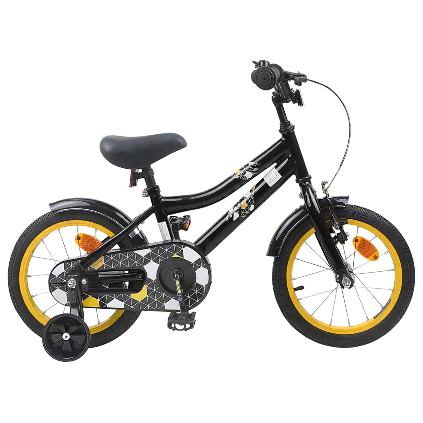 vidaXL Kids Bike 16 Inches for 4-6 Years Old Black