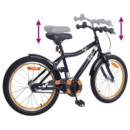 vidaXL Kids Bike 18 Inches for 5-7 Years Old Black