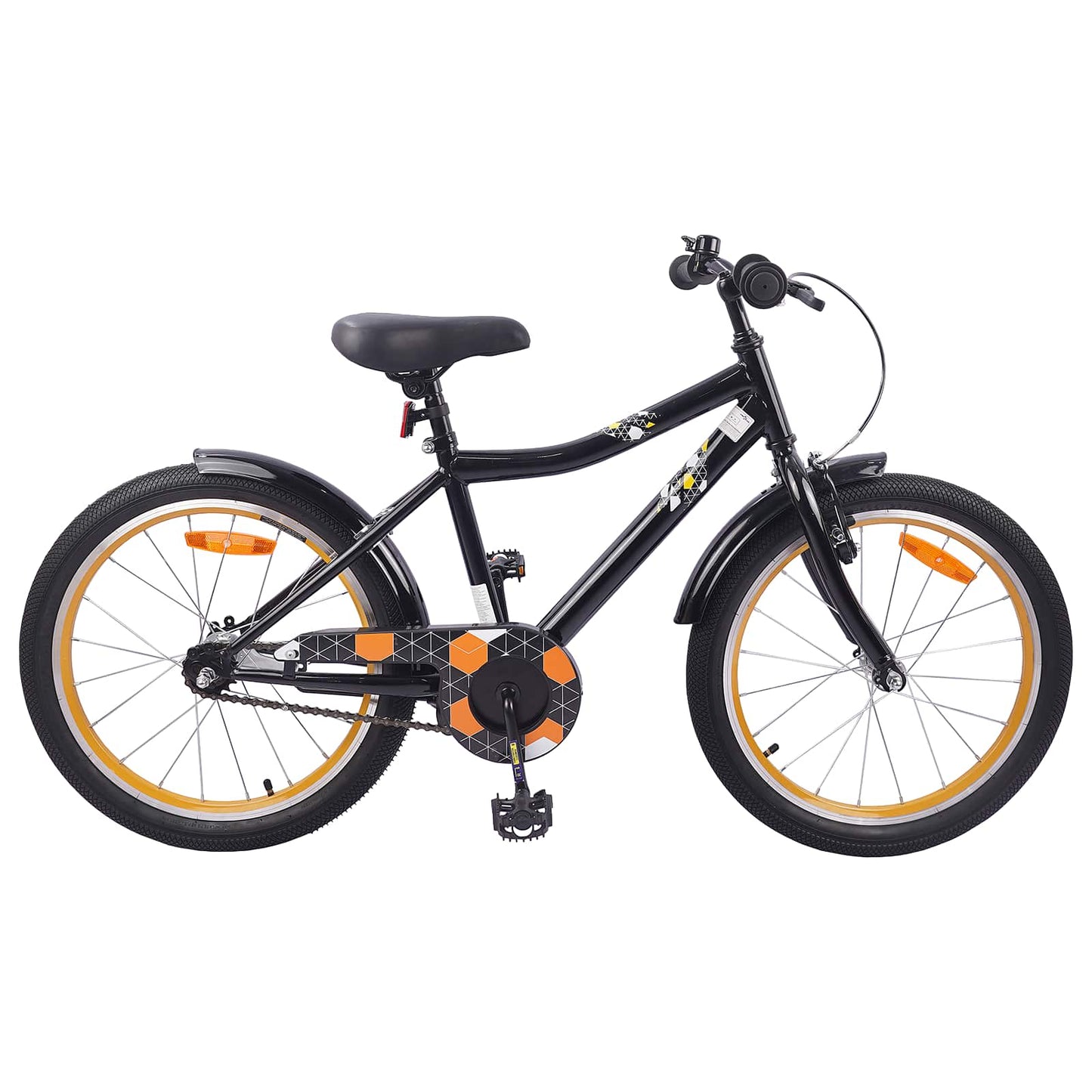 vidaXL Kids Bike 18 Inches for 5-7 Years Old Black