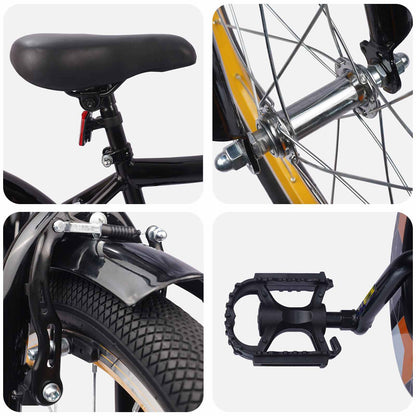 vidaXL Kids Bike 20 Inches for 6-11 Years Old Black