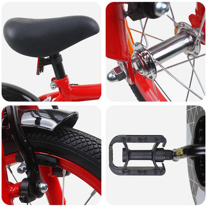 vidaXL Kids Bike 16 Inches for 4-6 Years Old Red