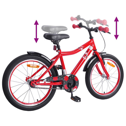 vidaXL Kids Bike 20 Inches for 6-11 Years Old Red