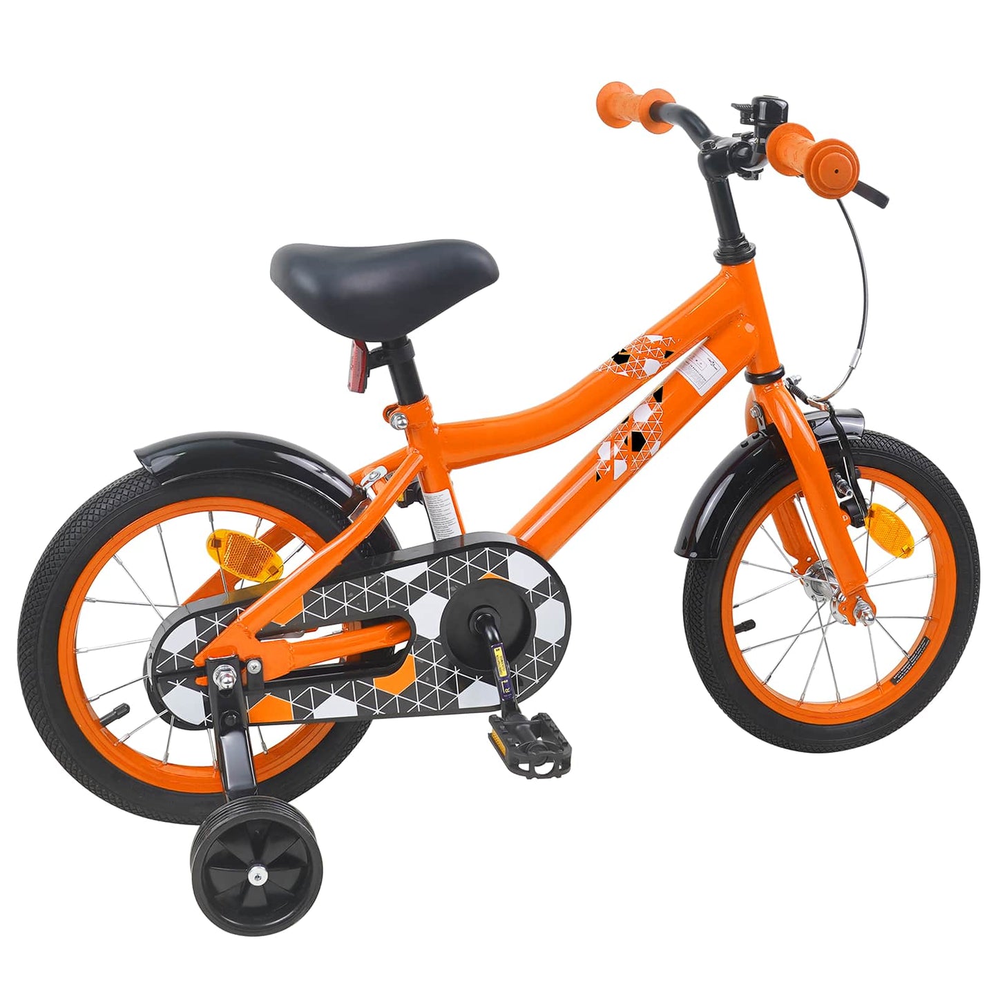 vidaXL Kids Bike 12 Inches for 2-4 Years Old Orange