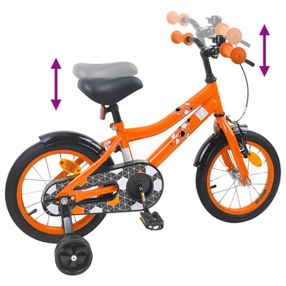 vidaXL Kids Bike 12 Inches for 2-4 Years Old Orange