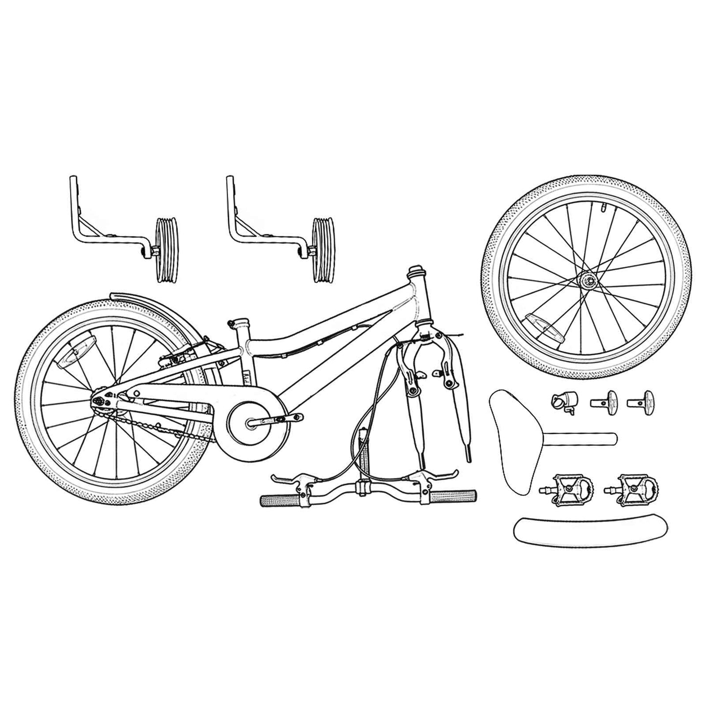 vidaXL Kids Bike 12 Inches for 2-4 Years Old Orange