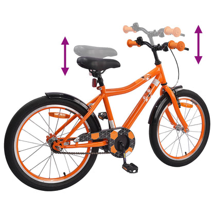 vidaXL Kids Bike 18 Inches for 5-7 Years Old Orange