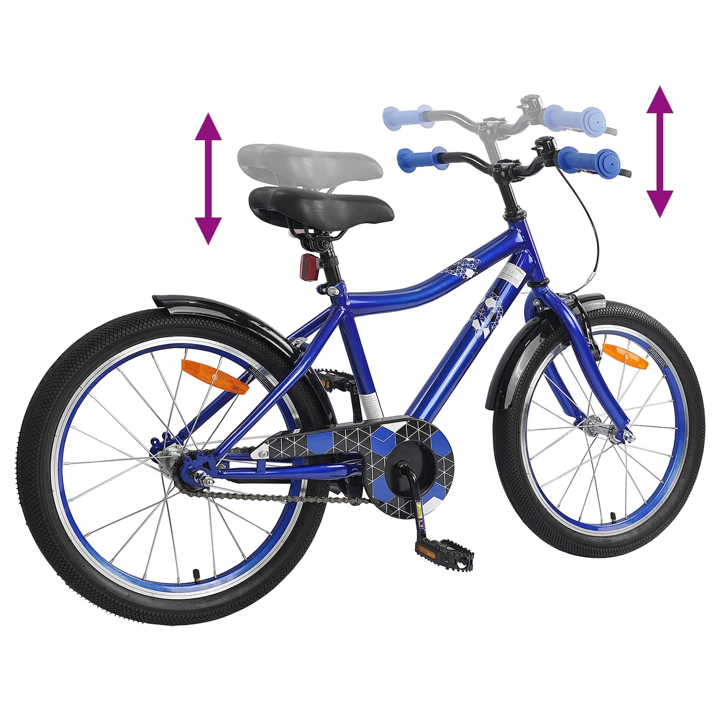 vidaXL Kids Bike 20 Inches for 6-11 Years Old Dark Blue