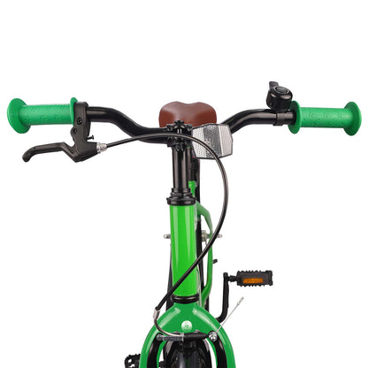 vidaXL Kids Bike 18 Inches for 5-7 Years Old Green