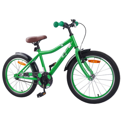 vidaXL Kids Bike 18 Inches for 5-7 Years Old Green