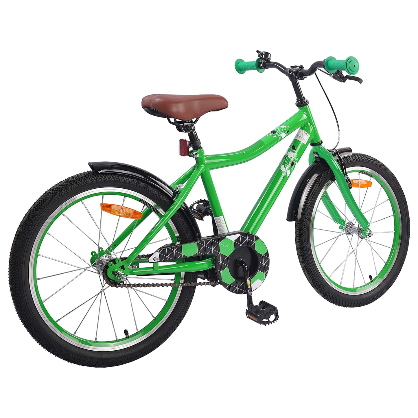vidaXL Kids Bike 18 Inches for 5-7 Years Old Green