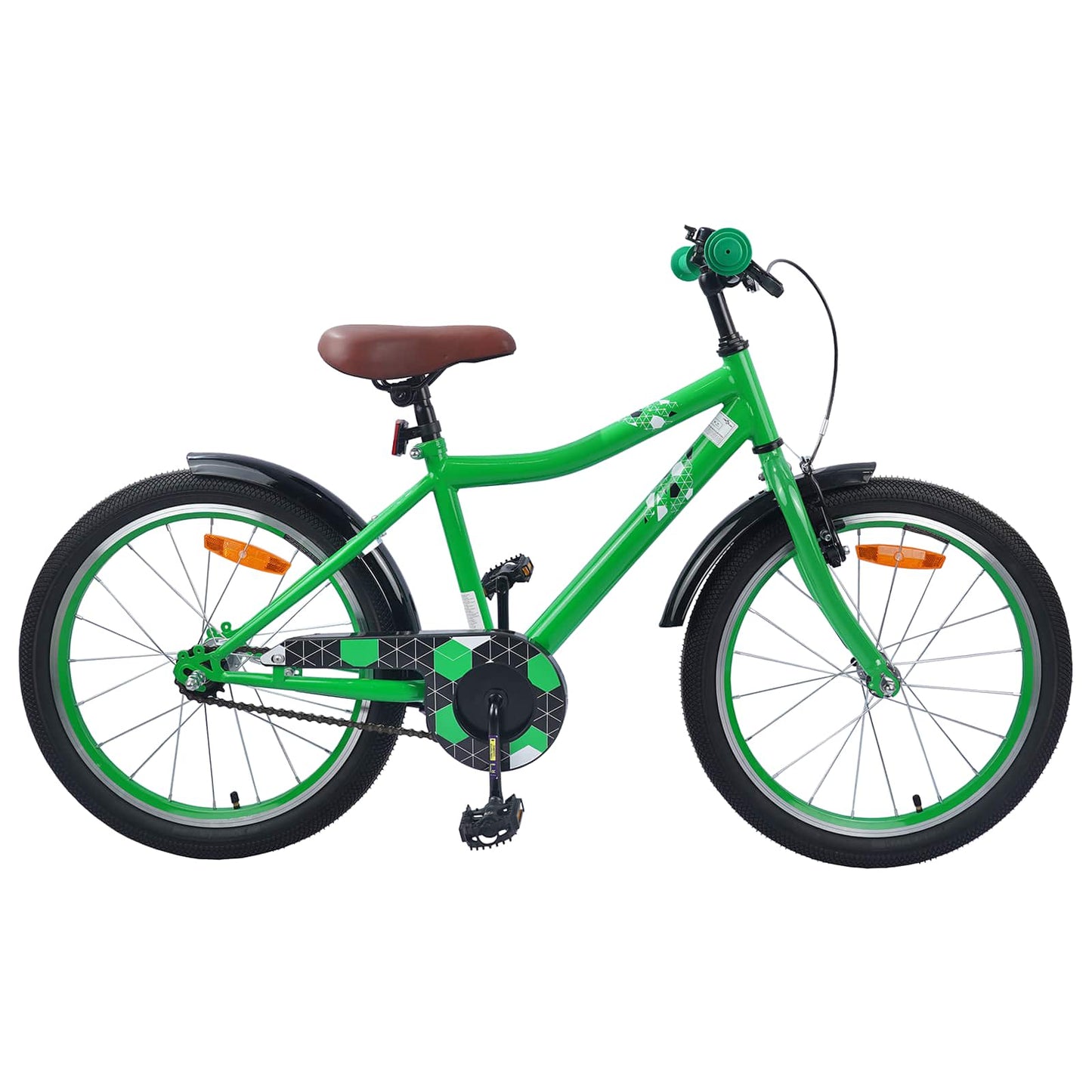 vidaXL Kids Bike 18 Inches for 5-7 Years Old Green