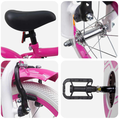 vidaXL Kids Bike 12 Inches for 2-4 Years Old Pink
