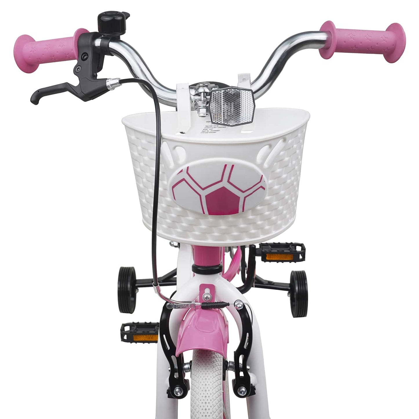 vidaXL Kids Bike 14 Inches for 3-5 Years Old Light Pink