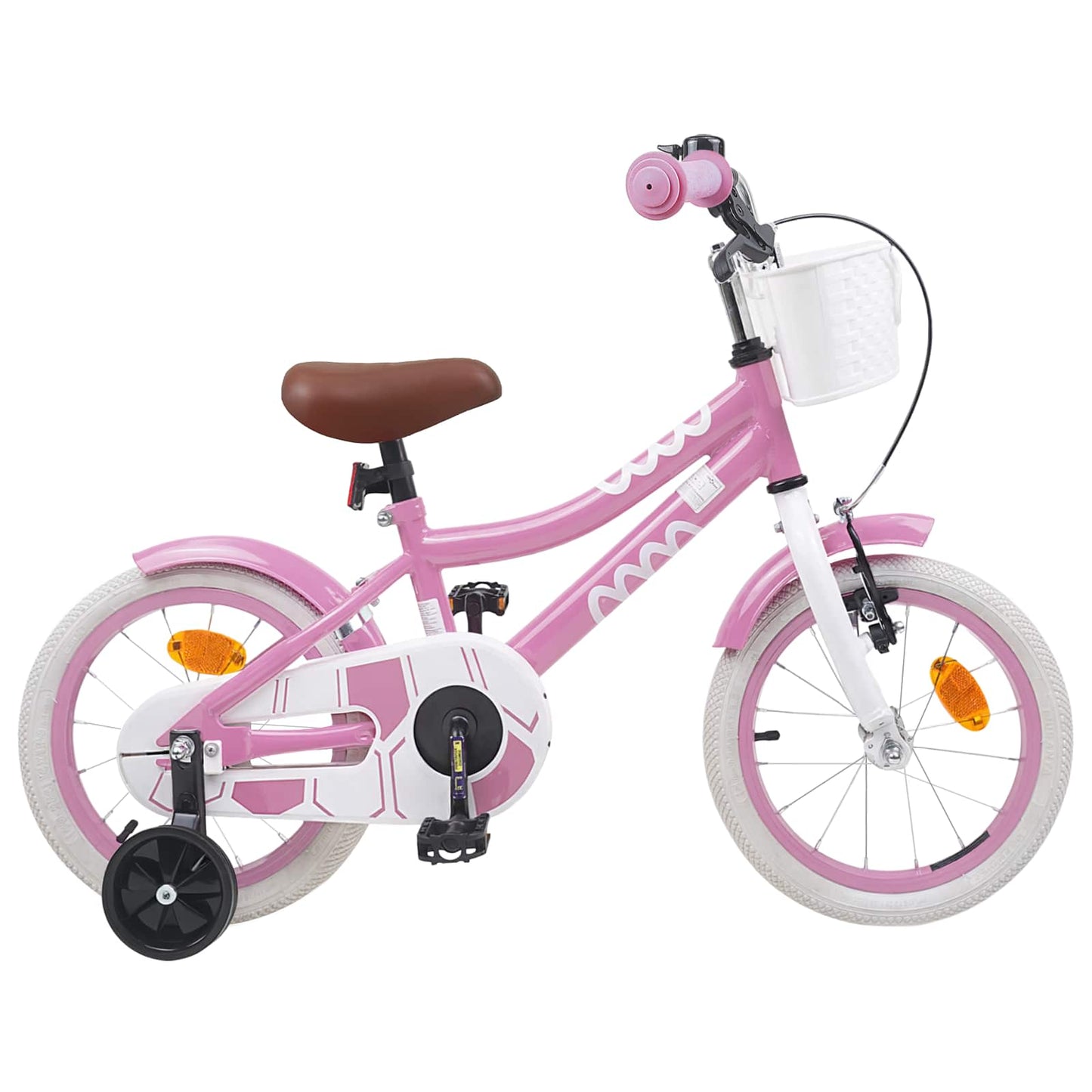 vidaXL Kids Bike 14 Inches for 3-5 Years Old Light Pink
