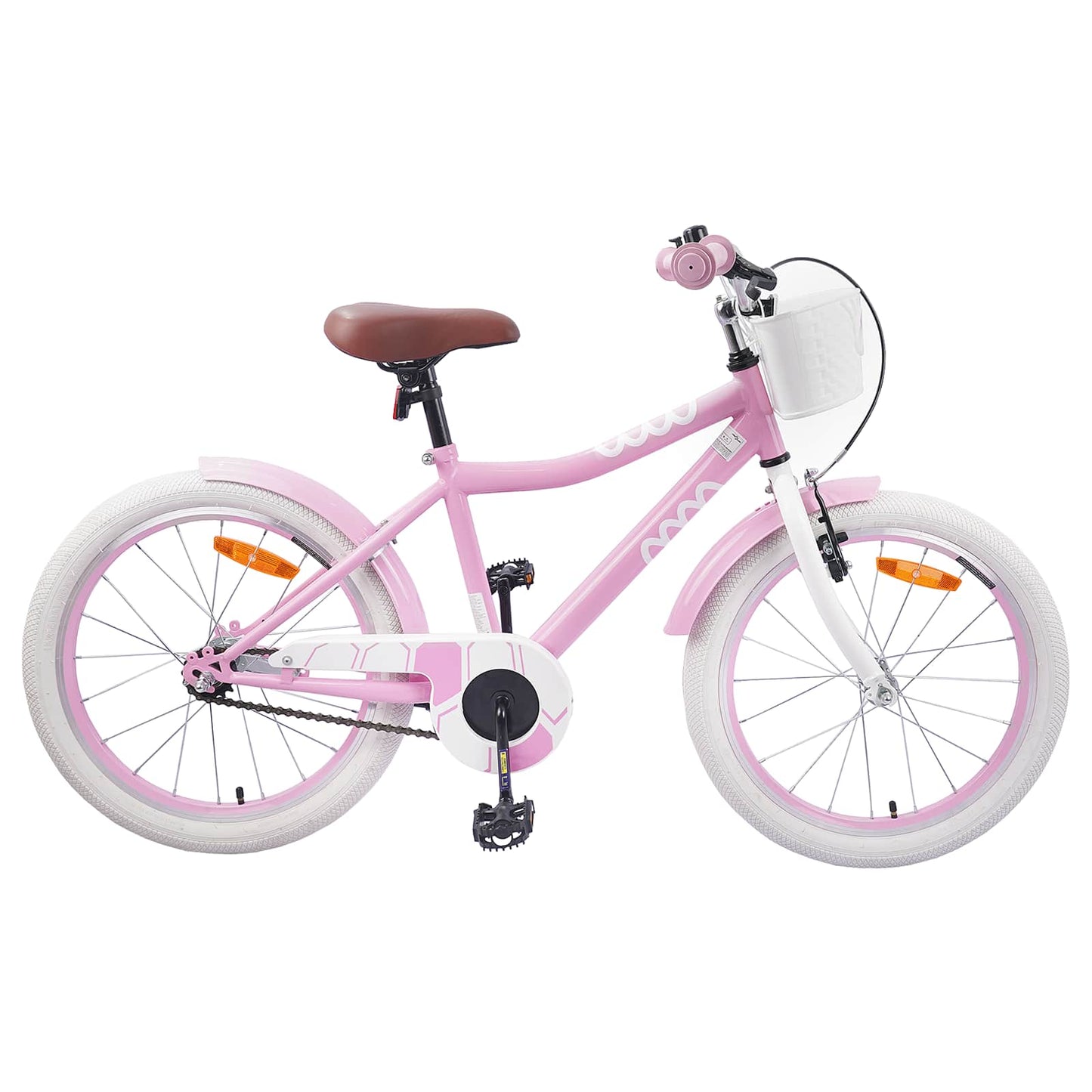 vidaXL Kids Bike 18 Inches for 5-7 Years Old Light Pink
