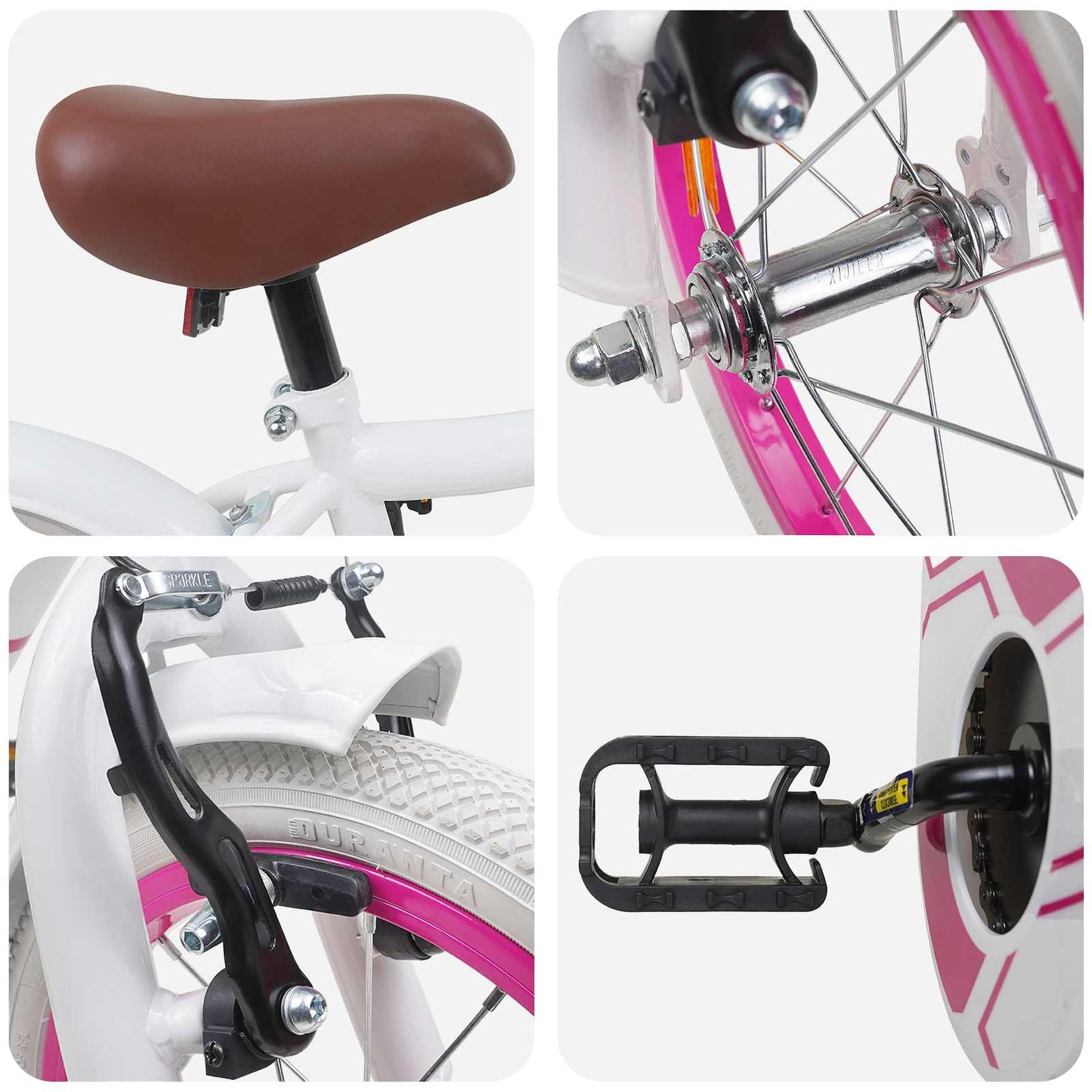 vidaXL Kids Bike 12 Inches for 2-4 Years Old White