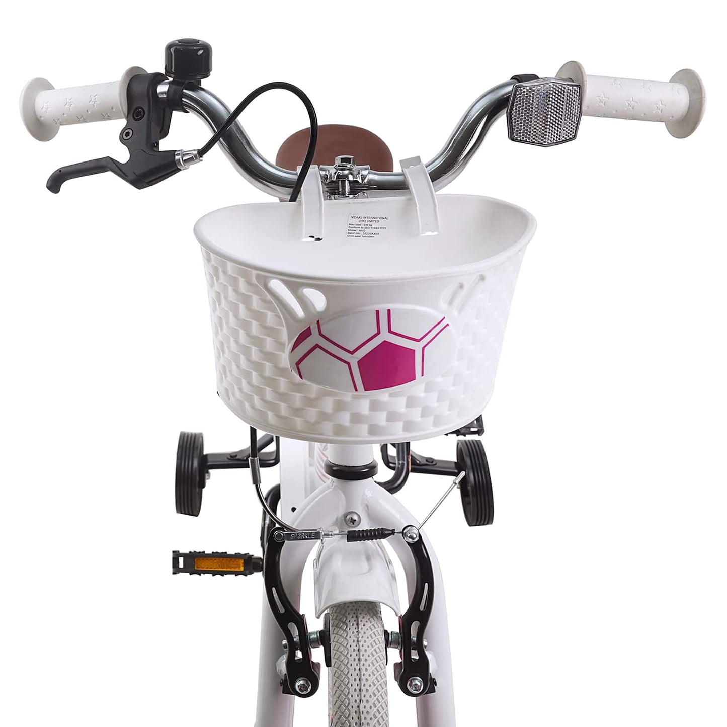 vidaXL Kids Bike 14 Inches for 3-5 Years Old White