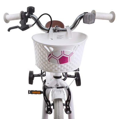 vidaXL Kids Bike 14 Inches for 3-5 Years Old White