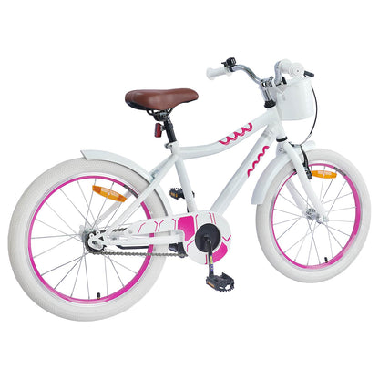 vidaXL Kids Bike 18 Inches for 5-7 Years Old White
