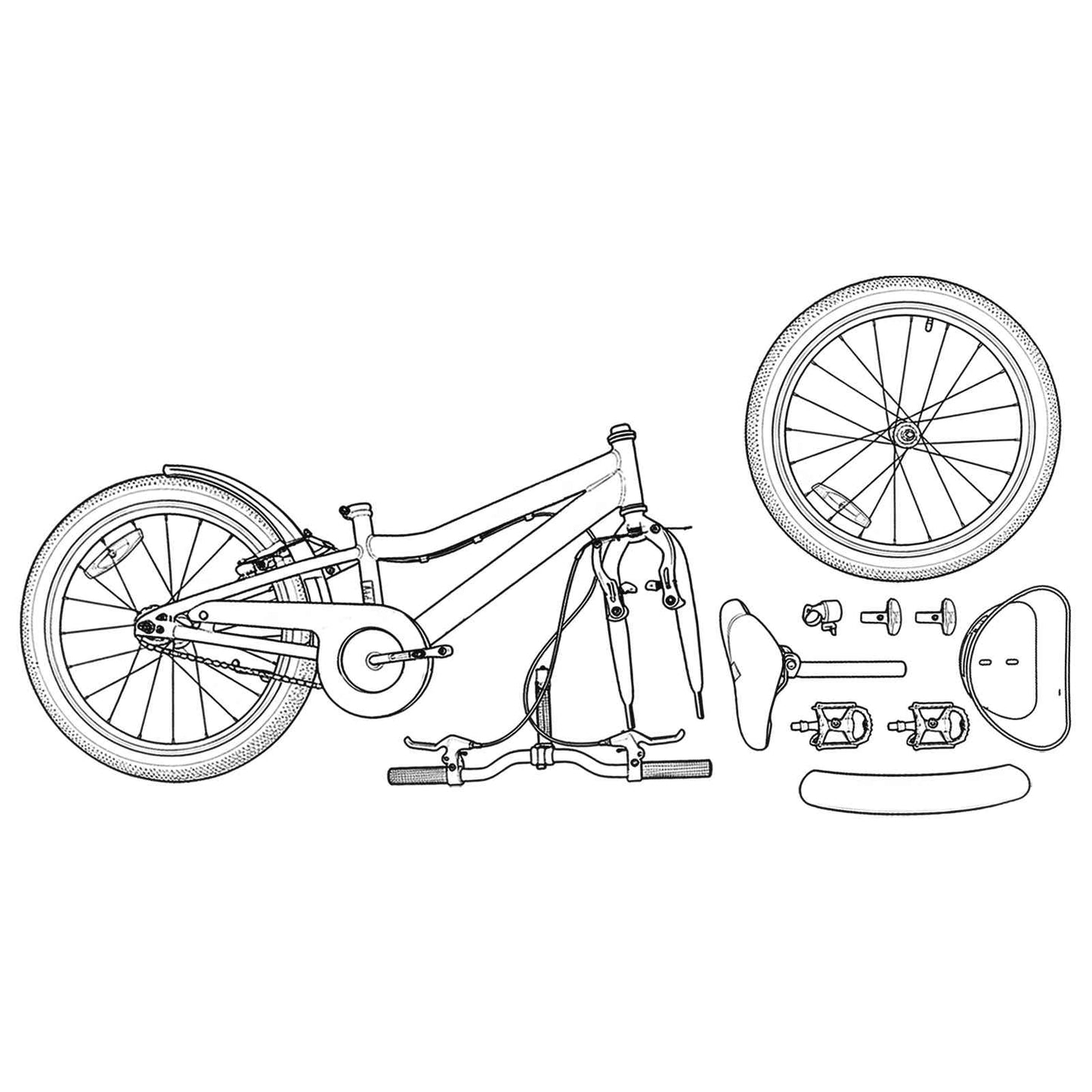 vidaXL Kids Bike 20 Inches for 6-11 Years Old White