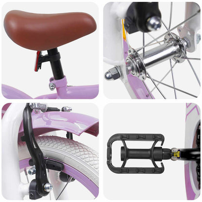 vidaXL Kids Bike 12 Inches for 2-4 Years Old Purple
